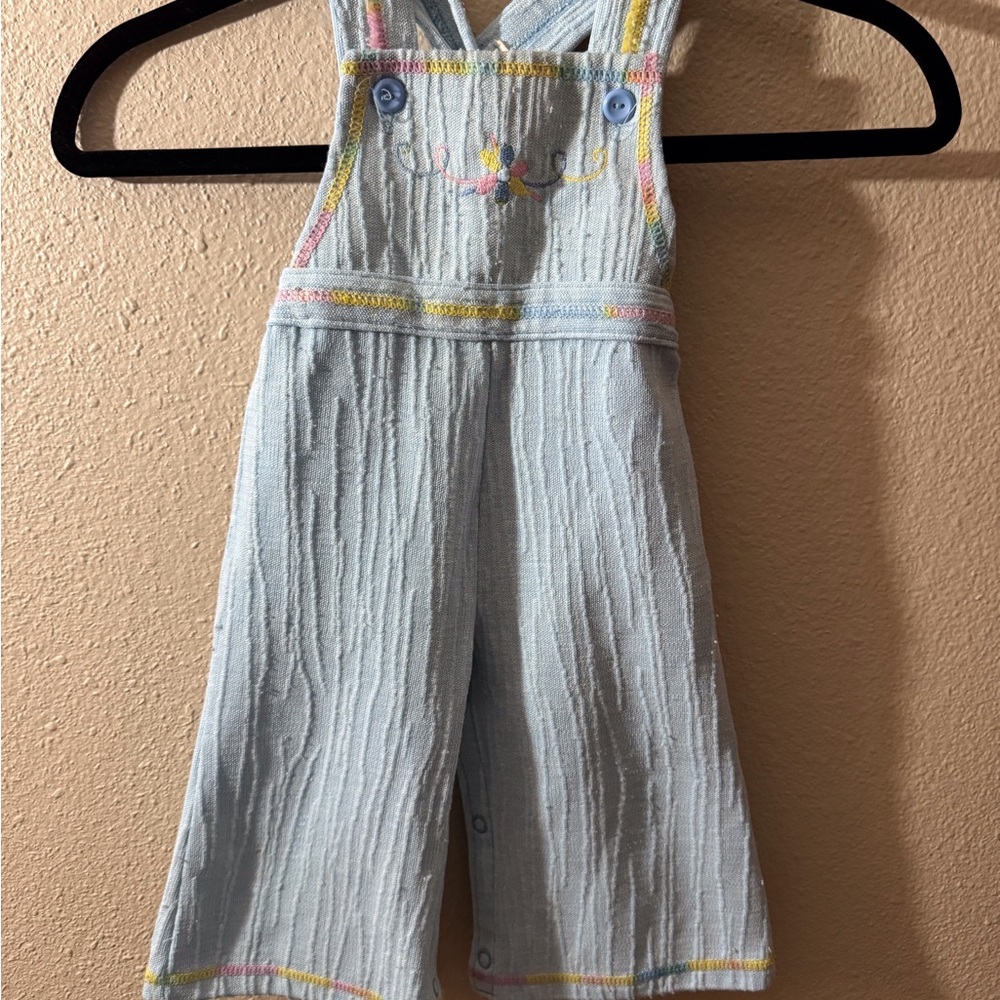 Carter's Light Blue Overalls with Multicolor Accents